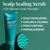 PLU Therapy Scalp Scaling Scrub with Silicone Scalp Massager Brush - Walnut Scalp Scrubber Gel for Oily Scalp and Dandruff - Scalp Exfoliating & Deep Cleansing Combo Set