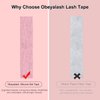 Obeyalash Silicone Gel Tape for Lash Extensions Lash Tape Micropore Lash Extension Tape Waterproof Adhesive Makeup Eyelash Tape Breathable Eye Lash Tape for Eyelash Extension Supplies Pink 2 Roll