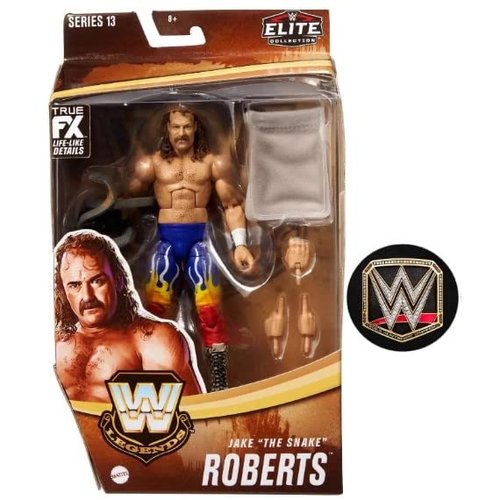 WWE Elite Legends Collection 6-inch Articulated Action Figure Series (Jake The Snake Roberts - Series 13)