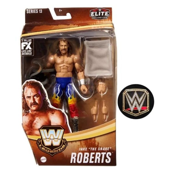 WWE Elite Legends Collection 6-inch Articulated Action Figure Series (Jake The Snake Roberts - Series 13)