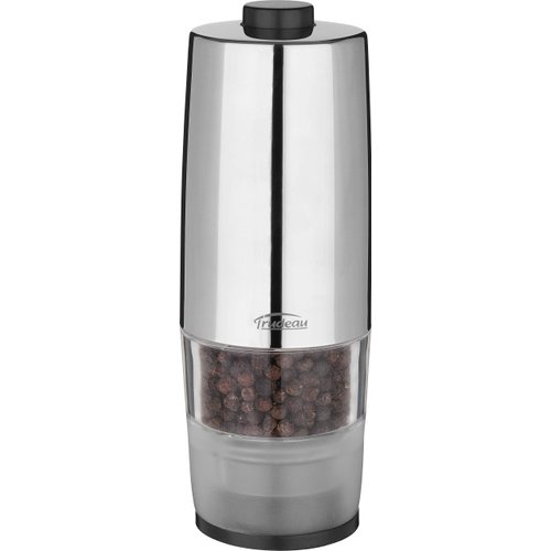Trudeau One-Hand Battery Operated Pepper Mill, Stainless Steel Finish 7 by 2