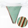 32Ft Sage Green Brown Triangle Flag Fabric Banner Pennant Bunting Garland Streamers for Birthday Wedding Baby Shower Jungle Safari Summer Woodland Camping Outdoor Picnic Garden Party Decorations