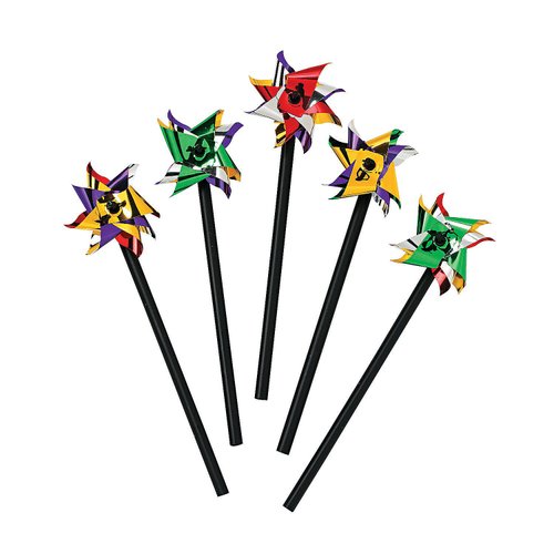 Mini Metallic 2-Tone Pinwheels (Bulk Set of 72) Party Supplies