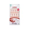 KISS Salon Acrylic, Press-On Nails, Nail glue included, 'Power Play', Pink, Real Short Size, Squoval Shape, Includes 28 Nails, 2g glue, 1 Manicure Stick, 1 Mini File