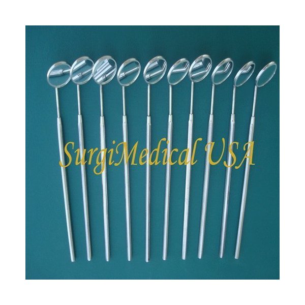 10 Piece Dental Mouth Mirror #5 W/Handle Dental Instrument