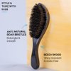 ZEUS Premium Hair Brush, Men's Grooming Beard & Hair Brush, Beech Wood & 100% Boar Bristle (Handle Brush)
