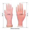 krofaue Practice Nail Tips Art Trainer Training Hand Tool Flexible Bendable Movable Fake Mannequin Left Hands Manicure Tool（Different Hand Sizes ）