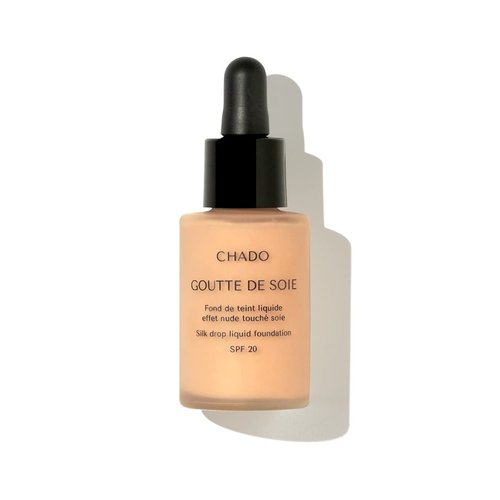 CHADO Drop of Silk Foundation | Ultra-Lightweight Formula | Matte Powder Natural Finish | Long Lasting | Oil Control | Paraben and Sulfate Free | SPF 20 | 30ml (Sable 2430)