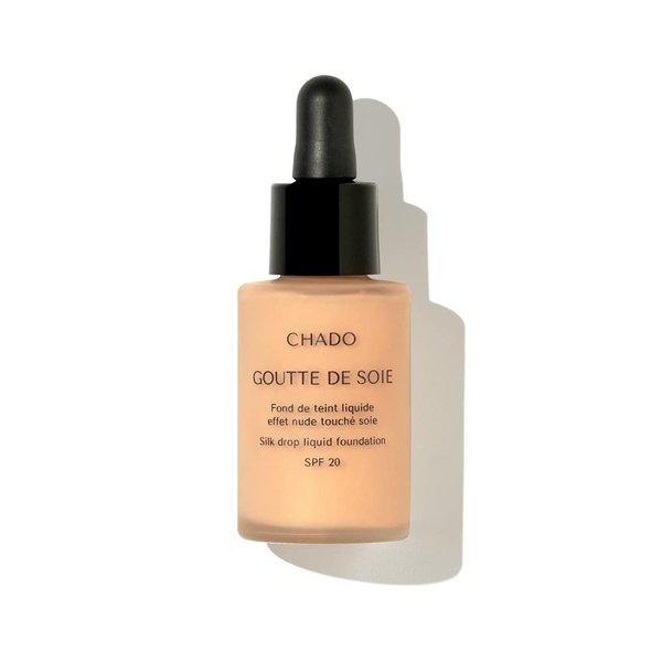 CHADO Drop of Silk Foundation | Ultra-Lightweight Formula | Matte Powder Natural Finish | Long Lasting | Oil Control | Paraben and Sulfate Free | SPF 20 | 30ml (Sable 2430)