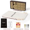 Foldable Wooden Cribbage Board Set - Elegant 3-Track Design with Magnetic Closure, 9 Metal Pegs, Full Deck of Cards, Perfect for Family Game Nights and Travel