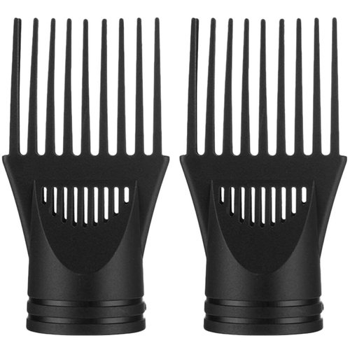 FRCOLOR 2pcs Hair Dryer Comb Universal Blow Dryer Comb Universal Hair Dryer Nozzle Salon Hair Dryer Nozzle Hair Dryer Nozzle Attachment Black Comb Electric Hair Drier Comb Modeling Plastic