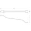 TEKTON 1/2 x 9/16 Inch 45-Degree Offset Box End Wrench | WBE23313