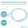 20 Packs Super Soft Nasal Cannula Tubing, Soft-Touch & Kink-Resistant, Includes 10PCS 6.5 Feets Nasal Cannula tubing &10PCS Oxygen Tubing Swivel Connector, Great Value Supplies by Medihealer.