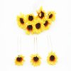 BinaryABC Sunflower Hair Pins Hair Clips for Bridal Wedding Party, Bridesmaids, Proms (10Pcs) (Yellow)