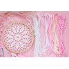 DIY Dream Catcher Kit Do It Yourself Craft kit for girls Creative Activity Birthday Party Favor Make Your own Diam 6.2"Pink Blush White Dreamcatcher