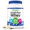 Orgain Whey Protein Powder, Vanilla Bean- 21g Grass Fed Dairy Protein, 5g BCAAs, 3g Prebiotic Fiber, No Sugar Added, No Added Hormones, Gluten Free, Kosher, For Shakes & Smoothies - 1.82lb