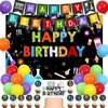 JOYMEMO Science Birthday Party Decorations Boy Girl - Science Themed Birthday Party Kit Happy Birthday Science Backdrop Banner Cake Toppers Chemistry Party Supplies Science Party Favors