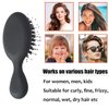 Boar Bristle Mini Hair Brush Travel Detangling Paddle Brush for Curly Fine Straight Natural Tangled Hair, Anti-frizz Detangler Brush Styling Hairbrush for Women Men, Boar Nylon Mixed Bristle Brush
