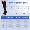 bropite Zipper Compression Socks Women & Men - 2Pairs Calf Knee High 15-20mmHg Open Toe Compression Stocking suit for Walking