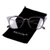 BEISON Blue Light Blocking Glasses, Women Cat Eye Computer Glasses Anti Glare Anti Eyestrain Blue Light Blocker Eyewear (Black, Non-prescription Clear Lens)