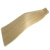 Hair Extensions Tape 50g 20pcs 16 Inch Bleach Blonde Soft Tape in Human Hair Extensions Real Human Hair Remy Hair Extensions Silky Straight Human Hair Extensions Invisible Tape Natural Hair