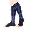 Doc Miller Open Toe Compression Socks Women Men 20-30mmhg - Argyle Design Toeless Socks for Sports Running Shin Splint Varicose Veins Socks - Toeless Compression Socks