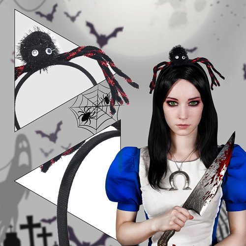 XIELIME Halloween Headband Spider Headband Cute Spider Hair Hoop Fashion Spider Hairbands Halloween Hair Accessories for Women Girls Halloween Party Favors