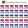 Russia Flag Tattoos, 30 Sheets Russia Flag Temporary Face Tattoos Stickers, 90 Pcs Waterproof Sweat National Flag Removable Fake Tattoos