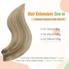 Human Hair Extensions Sew in Blonde Highlights Hair Weft Extensions Real Human Hair Light Ash Blonde Mixed with Platinum Blonde Balayage Bundles 12 Inch 80grams Hand Tied Blonde Hair Weave