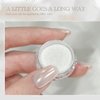 GAOY White Pearl Chrome Nail Powder, Mirror Effect Shimmer Glitter Pigment Mermaid Aurora Nail Art Decorations, Lustrous White