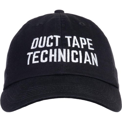 Ann Arbor T-shirt Co. Duct Tape Technician | Funny Mechanic Contractor Fixit Handyman Dad Grandpa Baseball Joke Hat Black
