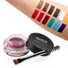 MAEPEOR 12 Colors Eyebrow Pomade Full-pigmented Long Lasting Waterproof Eyebrow Cream Gel Filling & Shaping Tinted Eyebrows Enhancers with Brush for Daily or Cosplay (09 Wine)