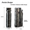 Torch Lighter Triple Jet Flame Refillable Butane Cigar Lighter Windproof Lighter with Cigar Punch Rest Holder - Butane Not Included (Gunmetal)
