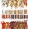 Laza Autumn Nail Glitter, 12 Colors Acrylic Nails Art Glitter Powder Sequin, Retro Copper Iridescent Flake Paillette Sparkle Tip 120g for Gel Polish, Face, Eyes, Body, Hair, Jewelry, Resin -Golden Age