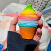 Ice Cream Squishy Fidget Item - Small Squishy Stress Ice Cream Stress Relief Party Favors Fidget Tool Adults - Small Squishy Stress Tool Ice Cream Party Favors