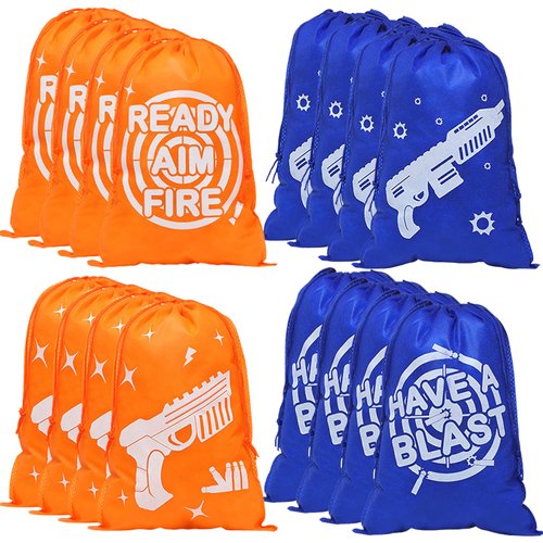 Shappy Dart Battle Party Supplies Bags Party Goody Treat Bags Drawstring Bags Reusable Cloth Wars...