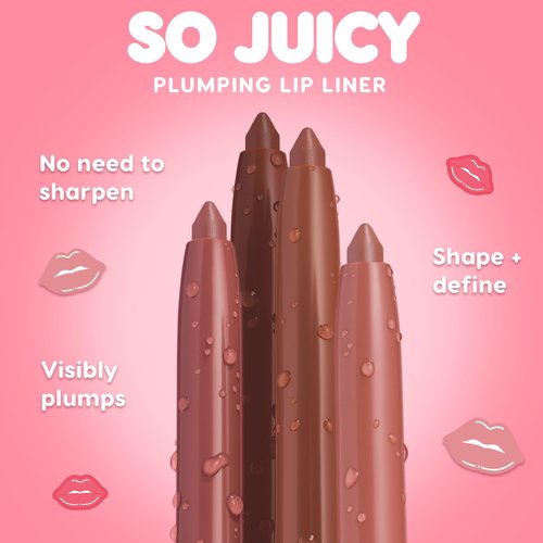 Colourpop So Juicy Plumping Lip Liner with Peptides - Long Lasting Lip Liner for Visibly Plumped & Shaped Lips - Enriched with Smoothing Ceramides & Peppermint - Jaguar (0.01 oz)