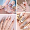 XIFEPFR Clear Coffin Nail Tips, 500PCS Half Cover False Nails Tips, Acrylic Nail Tips, 10 Sizes French Artificial Tips with Nail Glue Clipper Files Cuticle Fork for Nail Extension DIY