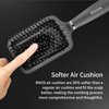 RHOS Paddle Hair Brush for Men-Detangler Brush with Nylon Bristles for Thin,Short,Thick Hairs-Square Cushion Hair Brush for Detangling,Smoothing,Massage(1 Pack-Grey)