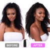 IDN BEAUTY Seamless Clip In Hair Extensions Human Hair, Kinky Curly 18 Inch 110g 7pcs Natural Black Seamless Curly Clip Ins Remy Human Hair Seamless Clip Ins For Black Women PU Weft Invisible Edge