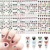 8 Sheets Christmas Nail Art Stickers 3D Cartoon Nail Stickers Christmas Garland Tree Nail Design Winter Nail Supplies Cute Nail Decals for Women Girls Kids Holiday Nail Art Decorations