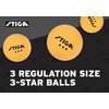 STIGA Performance 2 Player Ping Pong Set – 2 Table Tennis Rackets, 3 – 3 Star Orange Balls Included