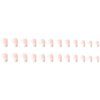 White Press on Nails Short Square Solid Color Ombre Fake Nails with Glue Natural Acrylic False Nails Stick on Nails for Women Girls Gift, Gel Nail Kit, Polish-Free Solid Color Manicure 24Pcs
