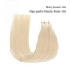 ABH AmazingBeauty Hair Tape in Hair Extensions Remy Human Hair 50G Platinum Ash Blonde Human Hair Tape ins 60# Skin Weft Invisible Tape ins Real Human Hair for Women 20Pcs 16 Inch
