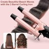 UNOBEY 5 in 1 Curling Wand Set, Three Barrel Curling Iron Set with 3 Barrel Curling Iron and 4 Interchangeable Ceramic Curling Wand(0.5”-1.25”), Fast Heating, Include Glove & 2 Clips