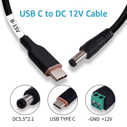 DSD TECH MagicConn USB Type C PD to DC Power Cable-15V