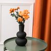 Tenforie Flower Vase Ceramic Vases for Decor, Flower Vase for Home Decor Living Room, Home, Office, Centerpiece,Table and Wedding Black