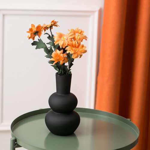 Tenforie Flower Vase Ceramic Vases for Decor, Flower Vase for Home Decor Living Room, Home, Office, Centerpiece,Table and Wedding Black