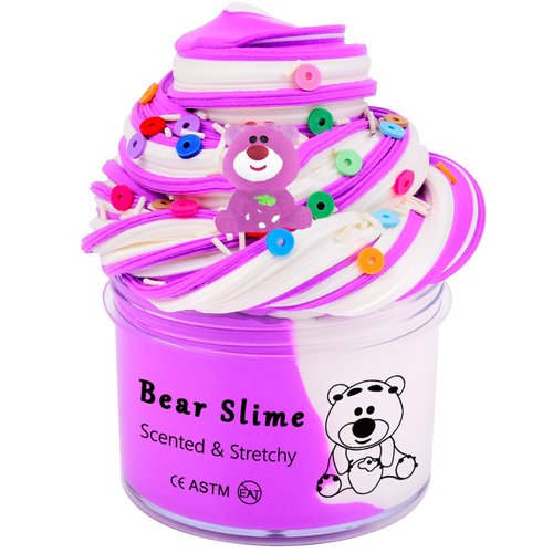 Pink Bear Slime,Scented Butter Slime,Christmas Stocking Stuffers,Non Sticky,Stress Relief,Super Soft and Stretchy Clay Sludge Toy,Birthday Gifts,DIY Slime Party Favor for Kids (7oz 200ML)