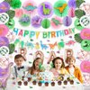 Dinosaur Party Decorations Supplies Kit, Hombae Dinosaur Birthday Decorations for Girl, Dinosaur Theme Banner, Balloons, Cake Toppers, Paper Fans with Dinosaur Cut-Outs, Honeycomb Balls Pom Poms, ROAR